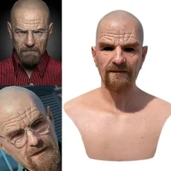 Breaking Bad Mr. White Realistisk Hovedbeklædning Fuld Hovedmaske Fest Cosplay