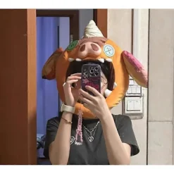Børn og voksne BOTW Bokoblin Maske TOTK Link Gris Plys Fuld Hoved Hætte Maske Hat