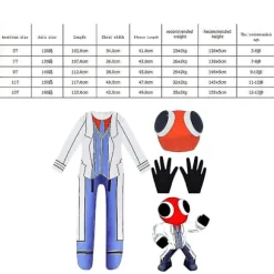 Børne Rainbow Friends Kostume Rød Myremand Cosplay Jumpsuit Kostume 140 (135-145CM) - Perfet 150(145-155CM)
