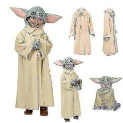 Børne Yoda Kostume Barn Mandalorian Tøj Fandtøj A (FMY) L