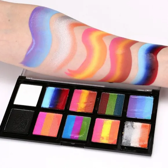 Børnemakeup, delt kagepalet, ansigtsmaling