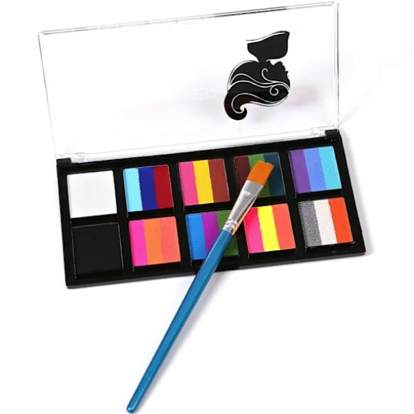 Børnemakeup, delt kagepalet, ansigtsmaling
