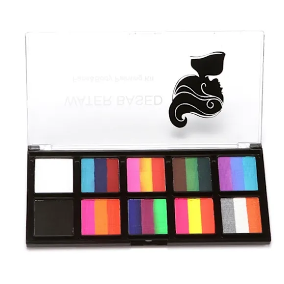 Børnemakeup, delt kagepalet, ansigtsmaling