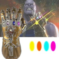 Børns Thanos Handsker Infinity Gauntlet Med Led Lys Avengers 4 Cosplay Legetøj[HK]