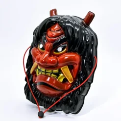 Bull Demon Prajna Prank Tengu Maske til Maskerade, Cosplay, Fest, Kostume eller Halloween Dekorationer (Rød)