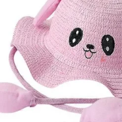 Bunny Hat Cap Strandhat Sjov med Ører i Bevægelse Casual Letvægts Fiskerhat (Pink)