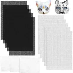 {ca}10 Ark Fursuit Øjne Mesh Vandtæt Udskrivbar Pvc Øjne Mesh Ark Til Furry Cosplay Rekvisitter Fursuits Håndværksfremstilling Hvid