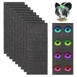 {ca}10 Ark Fursuit Øjne Mesh Vandtæt Udskrivbar Pvc Øjne Mesh Ark Til Furry Cosplay Rekvisitter Fursuits Håndværksfremstilling Hvid