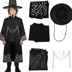 [CA] Kpop Demon Hunter Cosplay Kostume til Drenge med Kappe [JUN] 1 160cm
