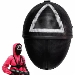 Calamari Game Cosplay Maske Rekvisitter Kvadrat Cirkel Trekant Mønster Boss