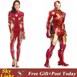 Carnival Cosplay Iron Man Kostume Kvinder Fancy Dress Halloween Costume Jumpsuit Bodysuit Avengers Suit M