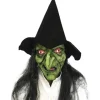 CDQ Gammel kvinde heks maske Halloween skræmmende kostume skræmmende fest cosplay dekoration tilbehør