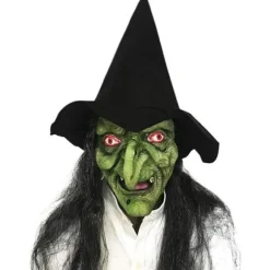CDQ Gammel kvinde heks maske Halloween skræmmende kostume skræmmende fest cosplay dekoration tilbehør