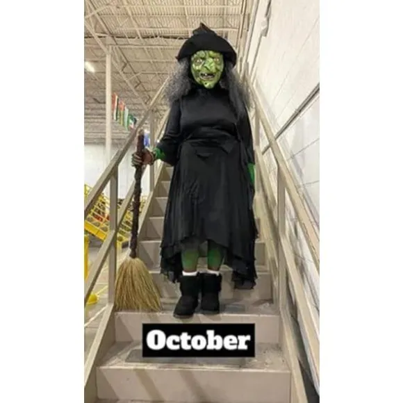 CDQ Gammel kvinde heks maske Halloween skræmmende kostume skræmmende fest cosplay dekoration tilbehør