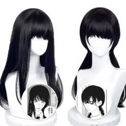 Chainsaw Man Mitaka Asa Cosplay Paryk Lang Sort 68 cm