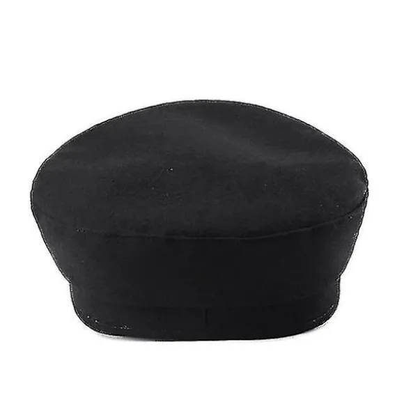 Chauffør Top Cap Sort Baret Fører Kostume Hat Flot Udklædning Ottekantet Hat