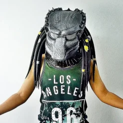 Chdz Predator Hjelm Replika Maske Latex Maske Halloween Cosplay Kostume Rekvisitter Latex