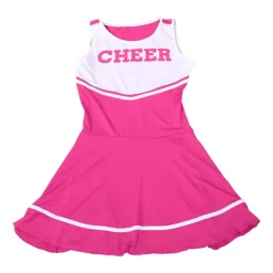 Cheerleader Kjole Kostume til Piger, Skolepiger Musikalsk Cheerleader Uniform med Ærmeløs Og Rund Halsudskæring, Strækbare Materialer Bløde Og
