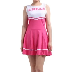 Cheerleader Kjole Kostume til Piger, Skolepiger Musikalsk Cheerleader Uniform med Ærmeløs Og Rund Halsudskæring, Strækbare Materialer Bløde Og