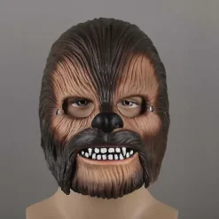 Chewbacca Maske Bevægelig Kæbe Cosplay Chewie Masker Fuld Hoved Hjelm Halloween Rekvisitter (FMY)