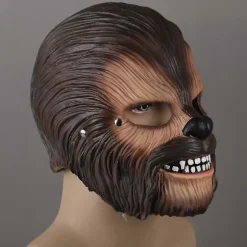 Chewbacca Maske Bevægelig Kæbe Cosplay Chewie Masker Fuld Hoved Hjelm Halloween Rekvisitter (FMY)
