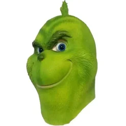 Christmas The Grinch Full Head Latex Mask Xmas Hat Monster Voksenhandsker The Grinch Christmas Mask A