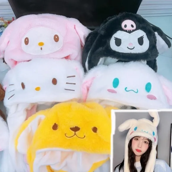 Cinnamoroll My Melody Ørebevægende Hat White