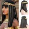 Cleopatra Cosplay Paryk, 30 cm Dame Paryk med Pandehår