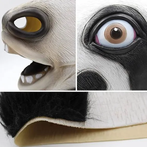 34*32*27cm Halloween Kostumefest Ko Hoved Latex Maske