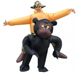 (160-190cm) Oppustelig Abe Kostume - Oppustelig Gorilla Kostume