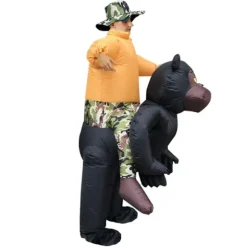 (160-190cm) Oppustelig Abe Kostume - Oppustelig Gorilla Kostume