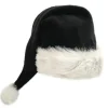 75cm Sort Pludset Lang Julehat Julekostume Pompom Julemandshue