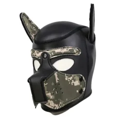 Code XL Helt Ny Vækst Stor Størrelse Hvalpe Cosplay Polstret Gummi Hel Hoved Balaclava med Ører til Mænd Kvinder Hunde Rollespil~06249