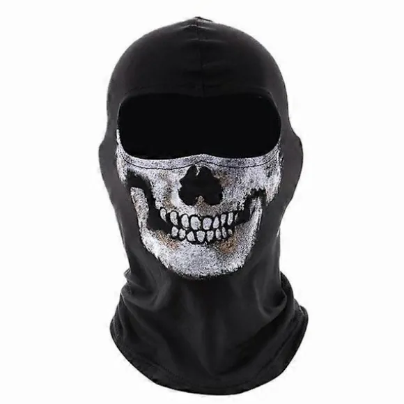 COD:MW2 Ghost Skull Balaclava Ghost Simon Riley Ansigt Krigsspil Cosplay Maske Beskyttelse Dødningehovedmønster Balaclava Maske