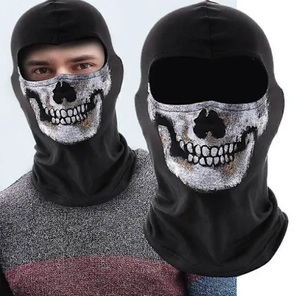 COD:MW2 Ghost Skull Balaclava Ghost Simon Riley Ansigt Krigsspil Cosplay Maske Beskyttelse Dødningehovedmønster Balaclava Maske