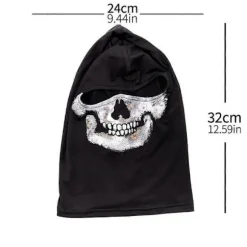 COD:MW2 Ghost Skull Balaclava Ghost Simon Riley Ansigt Krigsspil Cosplay Maske Beskyttelse Dødningehovedmønster Balaclava Maske