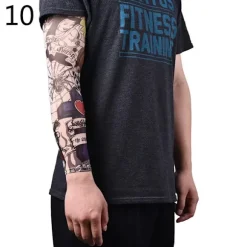 Cool Arm Varmer Hudbeskyttende Nylon Strækbar Falsk Midlertidig Ærme Tatoveringer Kropsdesign Armstrømper Tatoveringer Mænd Kvinder Tatovering