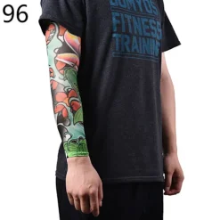 Cool Arm Varmer Hudbeskyttende Nylon Strækbar Falsk Midlertidig Ærme Tatoveringer Kropsdesign Armstrømper Tatoveringer Mænd Kvinder Tatovering