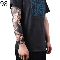 Cool Arm Varmer Hudbeskyttende Nylon Strækbar Falsk Midlertidig Ærme Tatoveringer Kropsdesign Armstrømper Tatoveringer Mænd Kvinder Tatovering