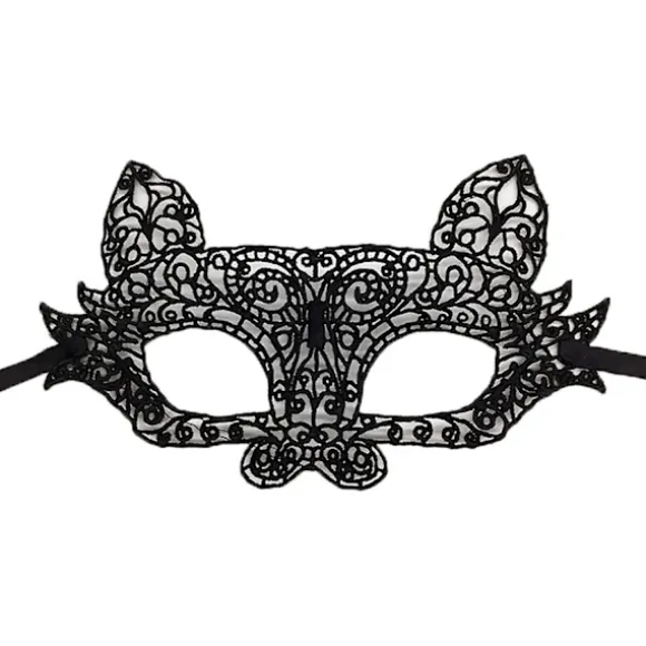 Cool Cat Masquerade Mask, Kvinde Katte Maske Sød Venetiansk Blonder Maske Til Halloween