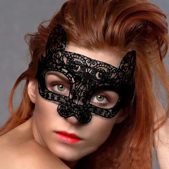 Cool Cat Masquerade Mask, Kvinde Katte Maske Sød Venetiansk Blonder Maske Til Halloween