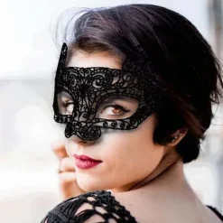 Cool Cat Masquerade Mask, Kvinde Katte Maske Sød Venetiansk Blonder Maske Til Halloween