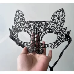 Cool Cat Masquerade Mask, Kvinde Katte Maske Sød Venetiansk Blonder Maske Til Halloween