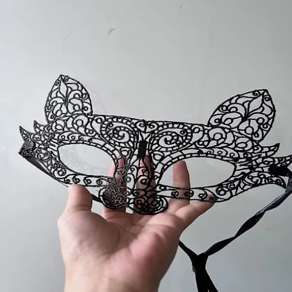 Cool Cat Masquerade Mask, Kvinde Katte Maske Sød Venetiansk Blonder Maske Til Halloween