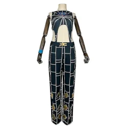 Cosdaddy Anmie Jojo's Bizarre Adventure Jolyne Cujoh Kostume til Voksne Kvinder og Piger XS