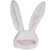 Cosplay Bunny Hat Fester Cosplay Hvid Plys Hætte Sjov Bunny Ears Hat til Kvinder Mænd
