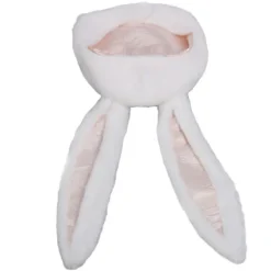 Cosplay Bunny Hat Fester Cosplay Hvid Plys Hætte Sjov Bunny Ears Hat til Kvinder Mænd