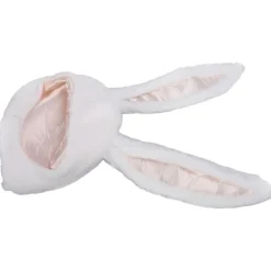 Cosplay Bunny Hat Fester Cosplay Hvid Plys Hætte Sjov Bunny Ears Hat til Kvinder Mænd