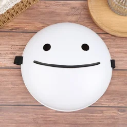 Cosplay Halloween Masker Drömmar Masker Tecknad Anime White Smile Whit-FQ- White one size