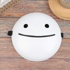 Cosplay Halloweenmasker Drømmemasker Tegneserie Anime Hvid Smilmasker Hjelm (FMY)
